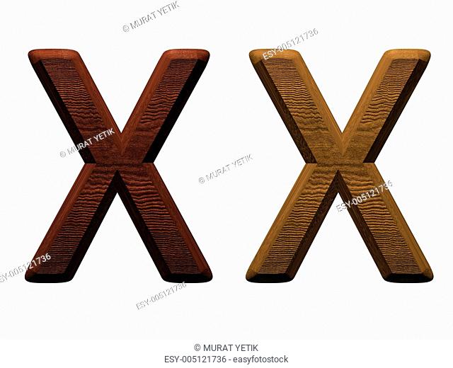 one letter of wooden alphabet