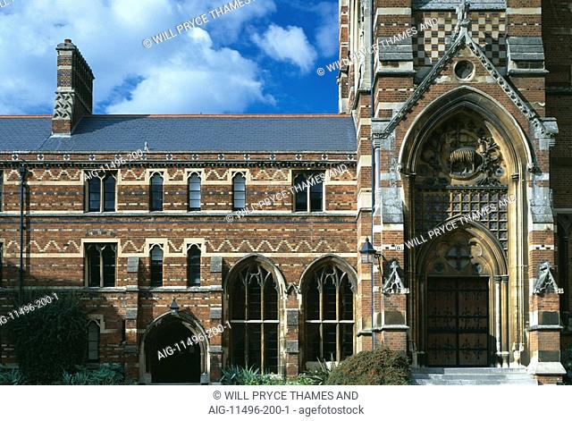 The Chapel, Keble College, Oxford University, Oxford, 1867 - 1883. Architect: William Butterfield. Engineer: Thomas Brassey - Builder