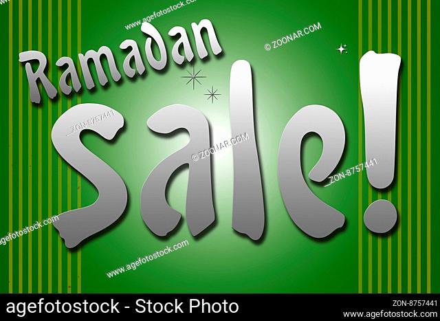 Ramadan Sale combine by sparkle star with red background