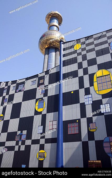 Hundertwasser has designed the district heating power plant in Vienna
