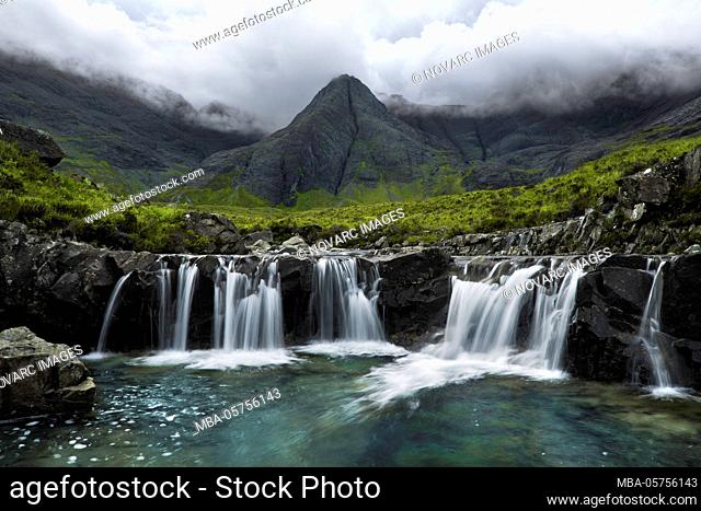 Fairy Falls Waterfalls, Isle of Skye, Scotland, England, United Kingdom, Europe