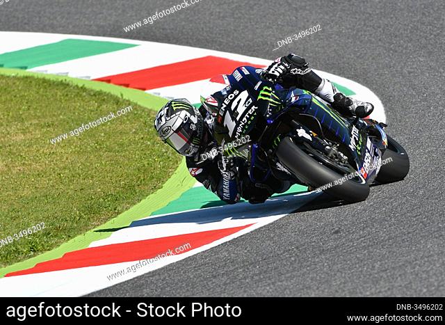 Mugello - Italy, 1 June: spanish Yamaha Movistar Team rider Maverick Vinales in action at 2019 GP of Italy of MotoGP on June