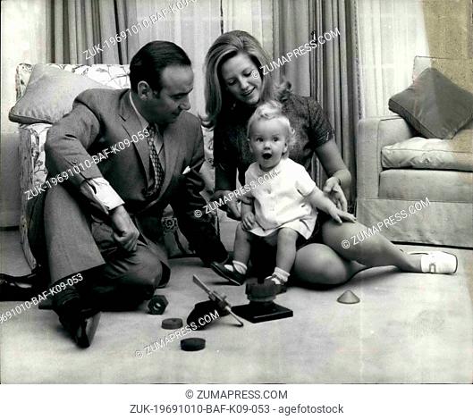 Oct. 10, 1969 - Australian Newspaper Boss Rupert Murdoch at Home with His Family after a 'Frosty' sight on ITV. Following the storm over the publication of...
