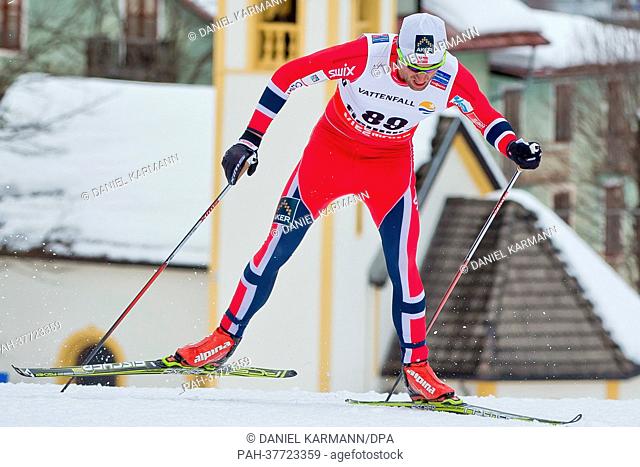Petter Northug of Norway competes during the cross country men 15 km free individual at the Nordic Skiing World Championships in Val di Fiemme, Italy