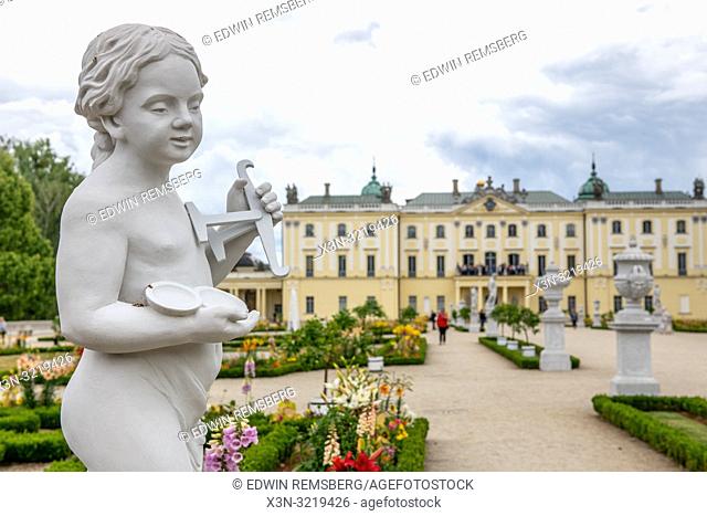 A statue of a mythological figure in the garden behind Branicki Palace in Bialystok, Poland
