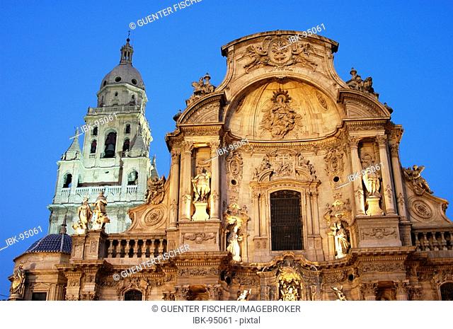 Baroquial cathedral Murcia Spain