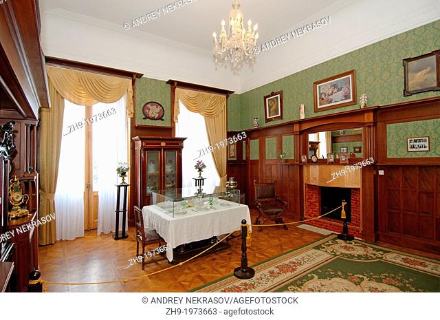 The Tsar's dining room, Grand Livadia Palace - summer palace of the last Russian Imperial family, the Greater Yalta, Crimea, Ukraine, Eastern Europe