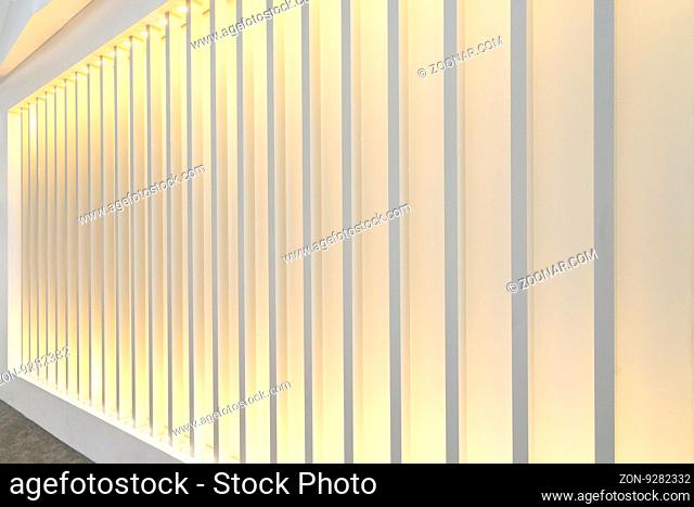 abstract display window with yellow light