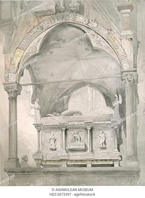 Study for the Tomb of Mastino II della Scala at Verona, 1852 Artist: John Ruskin