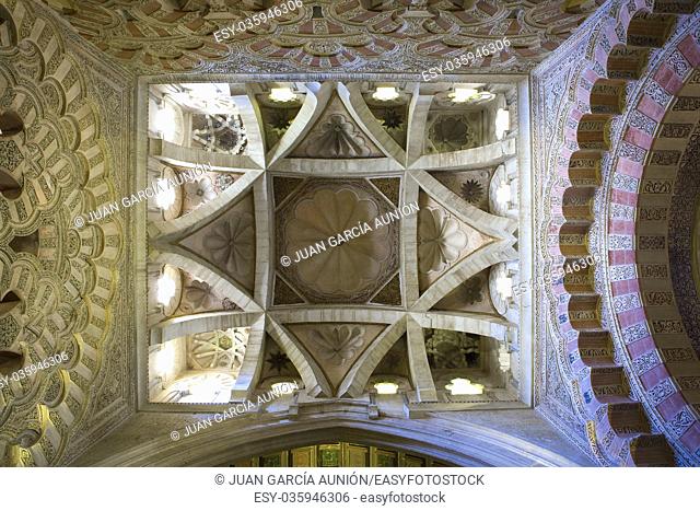 Dome above the Villaviciosa chapel of the Great Mosque, Cordoba, Andalusia, Spain