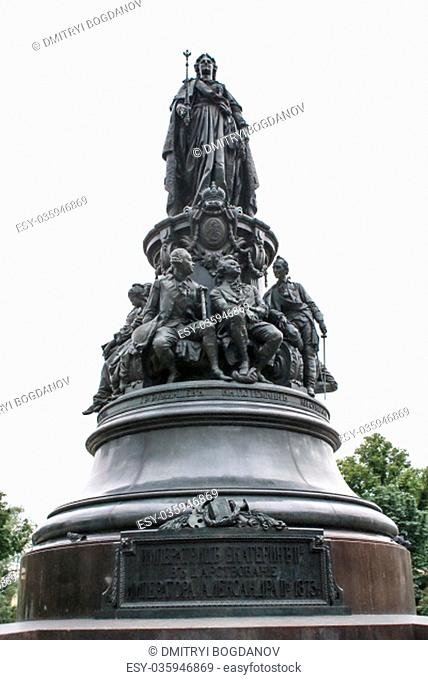 Saint-Petersburg, Russia - August 12, 2016: Statues and monuments of St. Petersburg. City St. Petersburg architecture. Sculptures in style