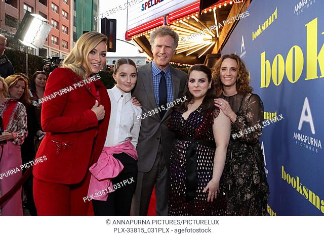 Olivia Wilde, Director, Kaitlyn Dever, Will Ferrell, Beanie Feldstein, Jessica Elbaum, Producer, at the Los Angeles Special Screening of Annapurna Pictures'...