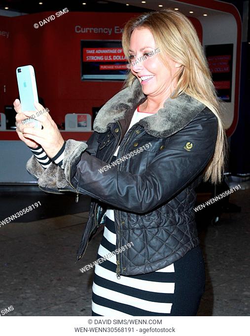 Celebrities arrive at London's Heathrow Airport after appearing on 'I'm a Celebrity...Get Me Out of Here!' in Australia Featuring: Carol Vorderman Where: London