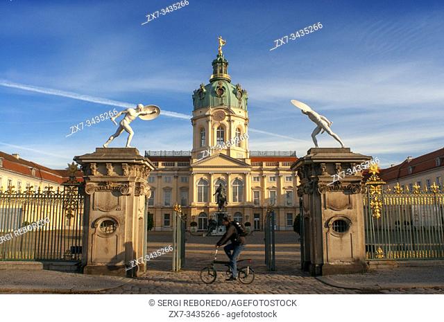 Charlottenburg Palace and its park Schlossgarten rebuilt after Second World War in Berlin Germany