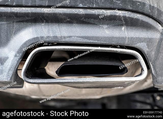 Close image of a car exhaust