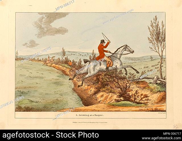 Author: Sir Robert Frankland. Swishing at a Rasper, plate six from Indispensable Accomplishments - published June 24, 1811 - Sir Robert Frankland (English