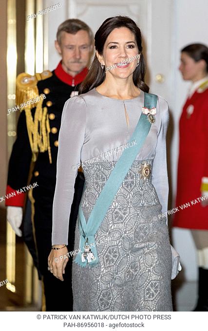 Crown Princess Mary of Denmark attends the new year diplomatic reception at Christiansborg palace in Copenhagen, Denmark, 3 January 2017