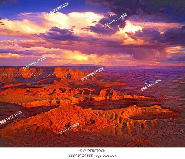 Sunset Storm Clouds at Dead Horse Point Dead Horse Point State Park Utah