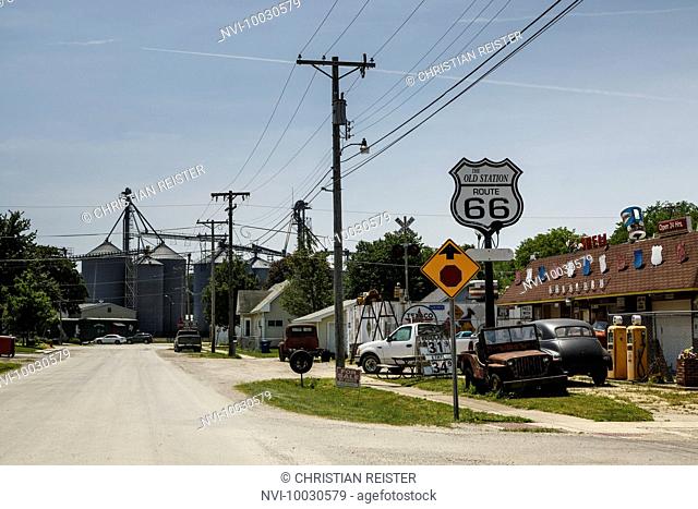 The Old Station, Williamsville, Historic Route 66, Illinois, USA