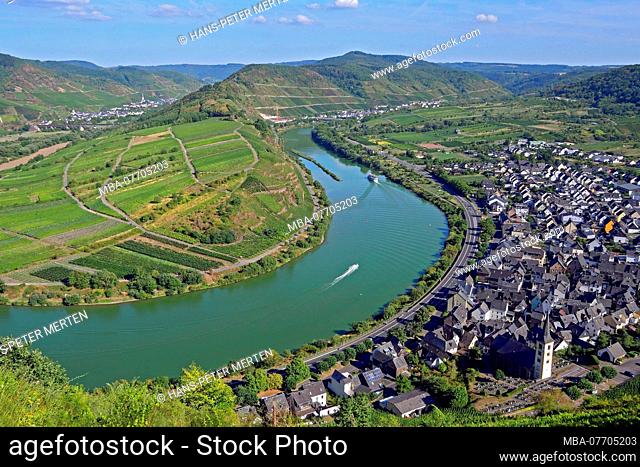 Moselle Loop at Bremm, Moselle Valley, Rhineland-Palatinate, Germany