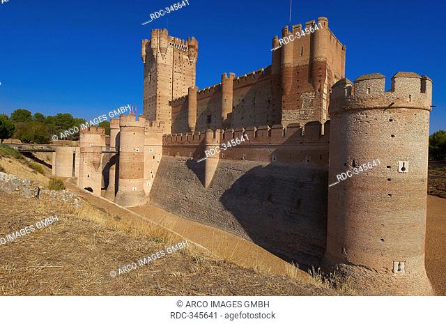 Castle of the La Mota, medieval fortress, 15th century, Medina del Campo, Province of Valladolid, Castile and Leon, Spain
