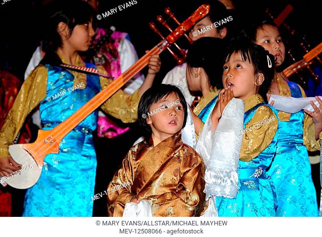 Tibetan Children Playing Instruments Teachings & Public Talk Event With Dalai Lama Teac
