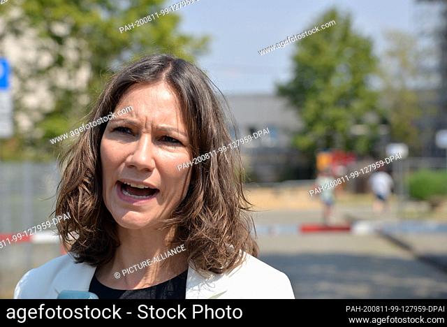 11 August 2020, Rhineland-Palatinate, Trier: Anne Spiegel (Bündnis 90/ Die Grünen), Minister for Family Affairs and Integration in the Rhineland-Palatinate...