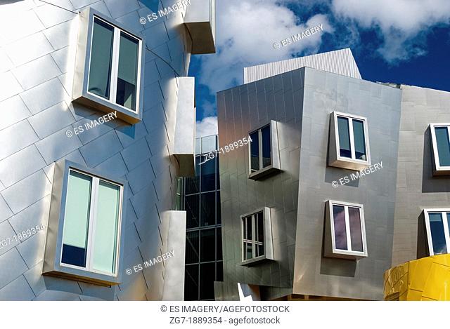 Detail view of Frank Gehry's Stata Center at the Massachusetts Institute of Technology