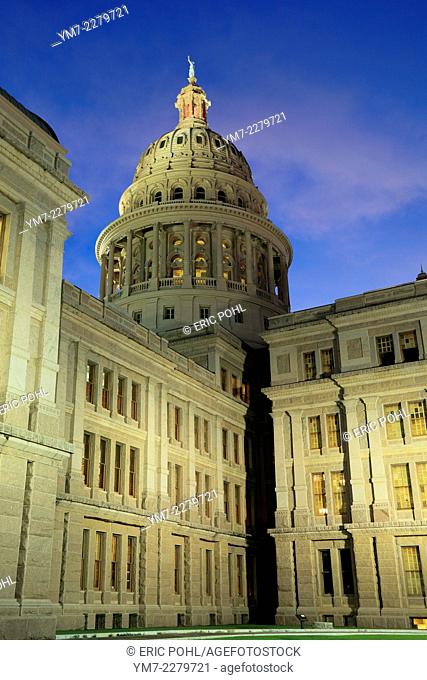 Texas State Capitol Building - Austin, TX. Twilight