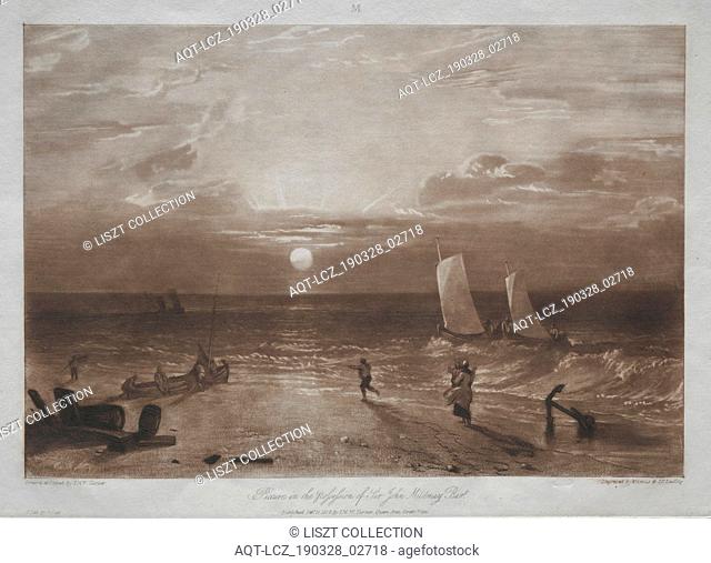 Liber Studiorum: Mildmay Sea-piece. Joseph Mallord William Turner (British, 1775-1851). Etching and mezzotint