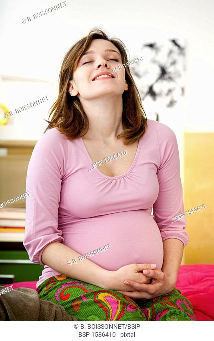 PREGNANT WOMAN INDOORS Model