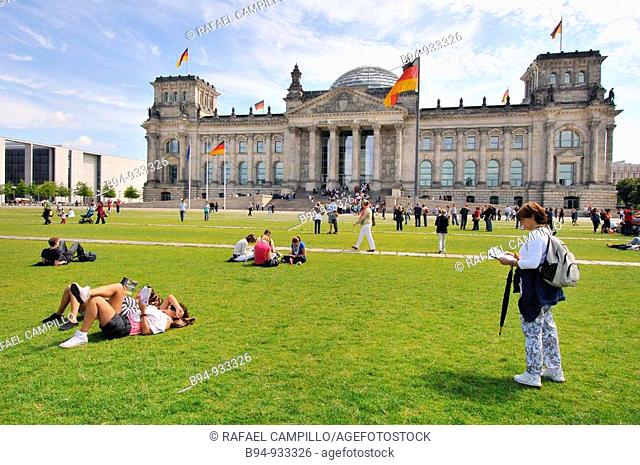 Reichstag building at Platz der Republik, Berlin, Germany
