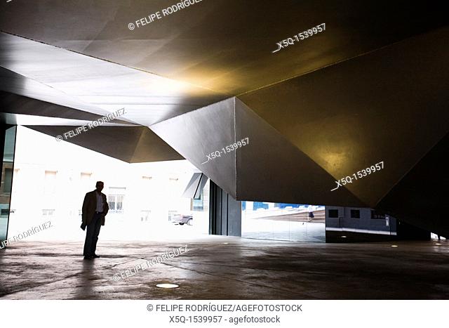 Steel Ceiling of CaixaForum Plaza, Madrid, Spain
