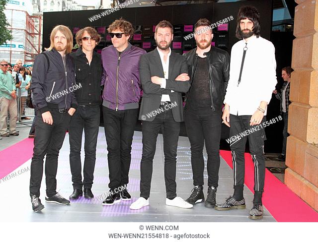 Kasabian VIP screening held at the Vue West End, Leicester Square, London Featuring: Kasabian Where: London, United Kingdom When: 16 Jul 2014 Credit: WENN