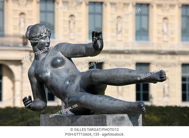 France, ile de france, paris 1er arrondissement, jardin des tuileries, sculptures d'aristide maillol, air, Photo Gilles Targat