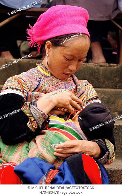 Hmong market. Bac Ha. Sapa region. North Vietnam