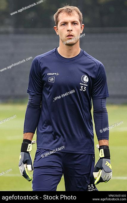 Gent's goalkeeper Davy Roef pictured during a training session of Belgian soccer team KAA Gent, Wednesday 17 August 2022 in Gent