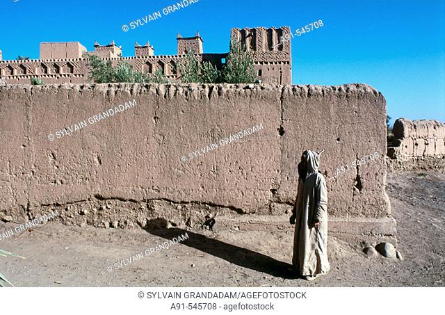 Amerhidil ksar, adobe fortress. South, Ouarzazate region, Morocco