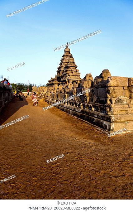 Ancient Shore Temple at Mahabalipuram, Kanchipuram District, Tamil Nadu, India