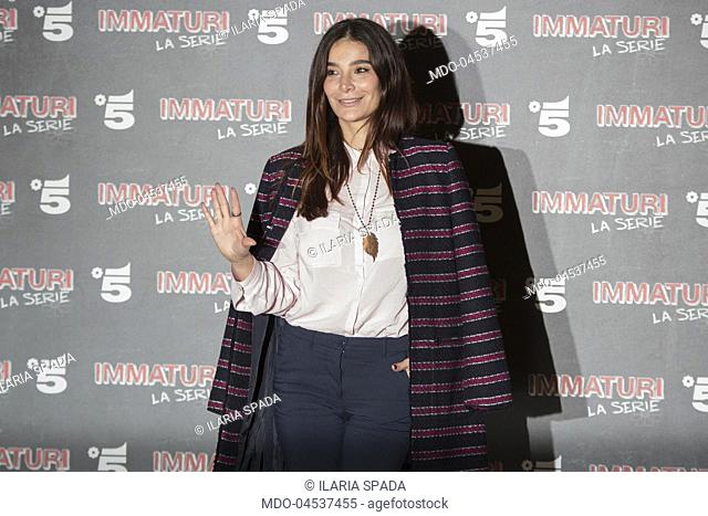 Italian actress Ilaria Spada attends the photocall of Mediaset's Immaturi fiction. Milan, January 11th 2018