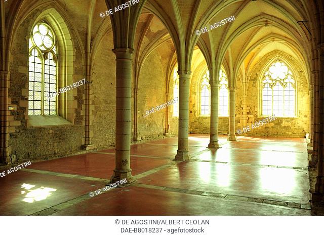 Reigny Abbey Refectory, Burgundy-Franche-Comte, France, 12th century