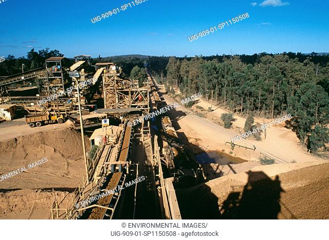 REFORESTATION, AUSTRALIA. Western Australia, Darling Range, Jarrahdale Mine, vicinity Perth. Reforestation of bauxite mines by Alcoa of Australia