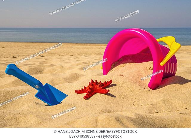 toys on sunny beach