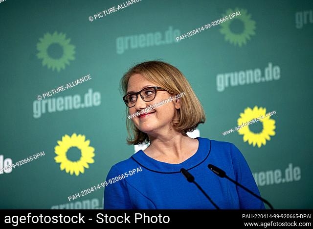 14 April 2022, Berlin: Lisa Paus (Bündnis 90/Die Grünen), deputy chairwoman of the Green Party's parliamentary group in the Bundestag