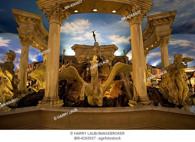 Fountain in forum at Caesars Palace Hotel, Las Vegas, Nevada, USA