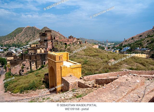 View from Amber Fort, Jaipur, Rajasthan, India, Asia