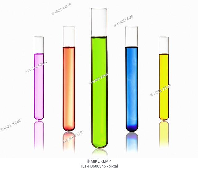 Beakers with colorful mixture