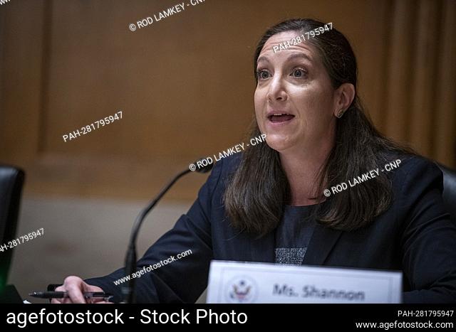 Shannon Green, Executive Director, USAID€™s Anti-Corruption Task Force, Senior Advisor to the Administrator, responds to questions during a Commission on...