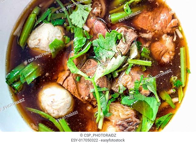 Thai Noodle Soup with Meat