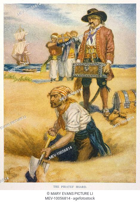 Pirates bury their stolen loot